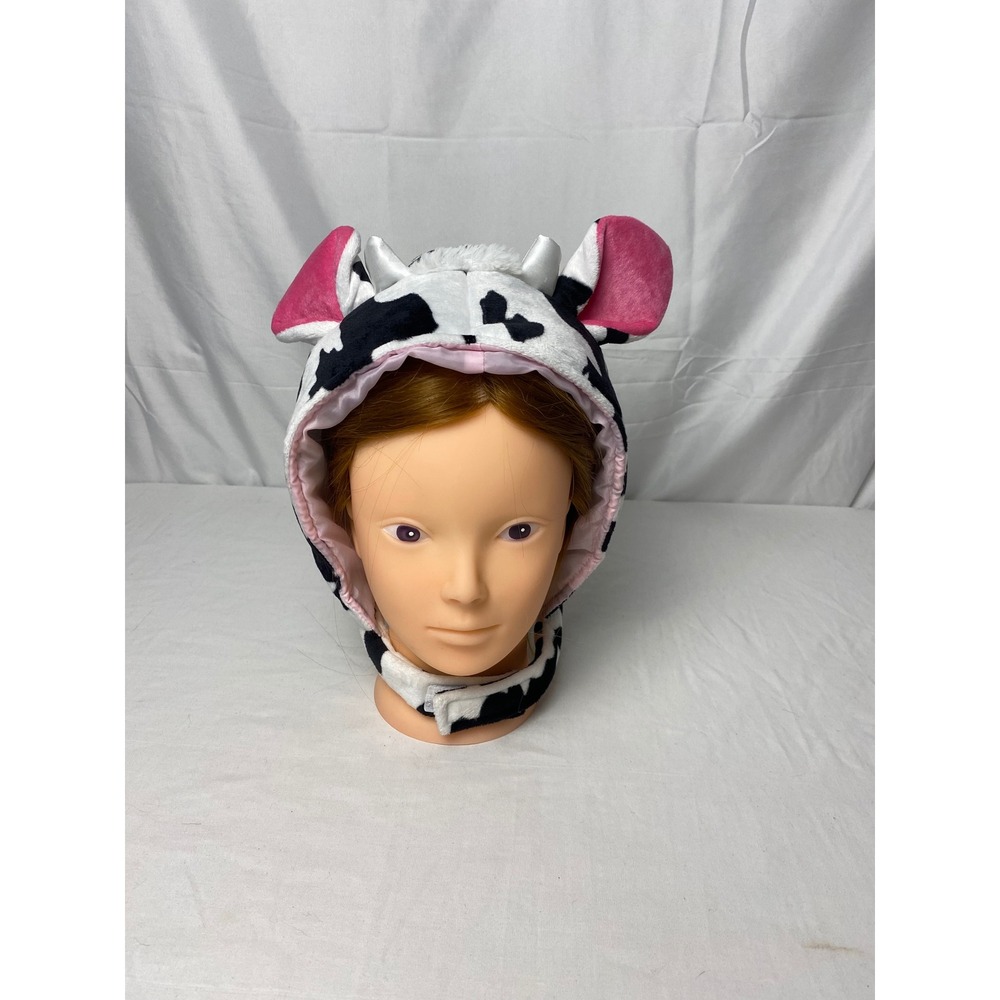 Cow Costume Hat Hood Plush Animal Headwear Outfit‎ xxlarge